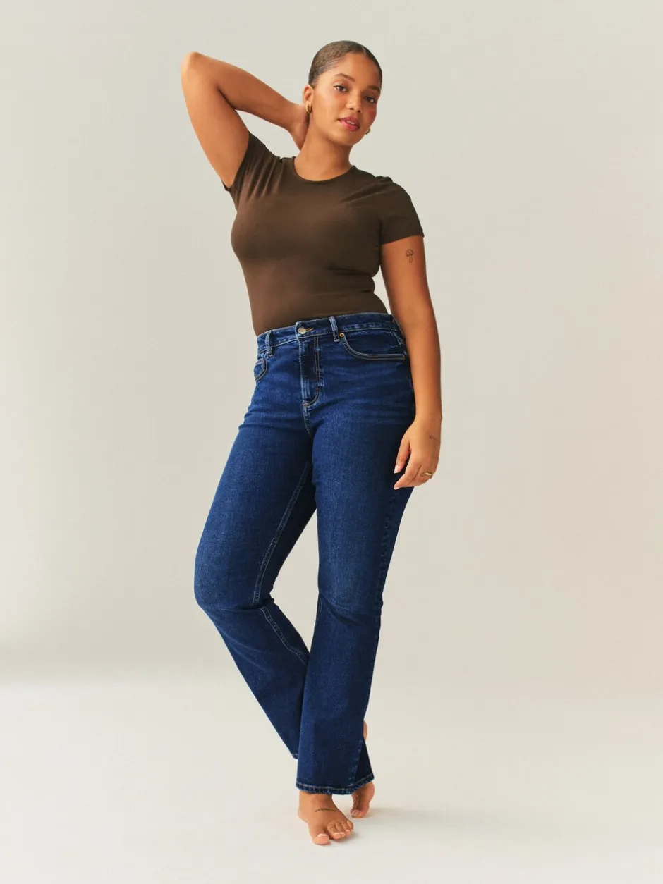 Jeans|Next Donkerblauw - Hourglass Stretch Bootcut Denim Jeans