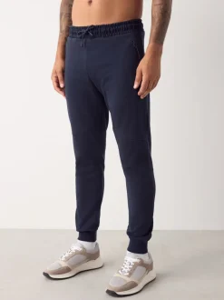 Joggingbroeken|Next - Interlock Soft Touch Cuffed Joggers Donkerblauw