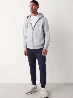 Joggingbroeken|Next - Interlock Soft Touch Cuffed Joggers Donkerblauw