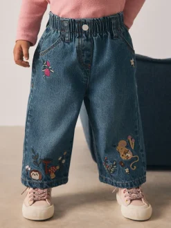 Jeans En Joggingbroeken|Jeans|Next Donkerblauw - Jeans met muizenborduursel (3mnd -7jr)