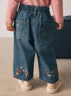 Jeans En Joggingbroeken|Jeans|Next Donkerblauw - Jeans met muizenborduursel (3mnd -7jr)