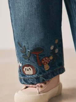 Jeans En Joggingbroeken|Jeans|Next Donkerblauw - Jeans met muizenborduursel (3mnd -7jr)