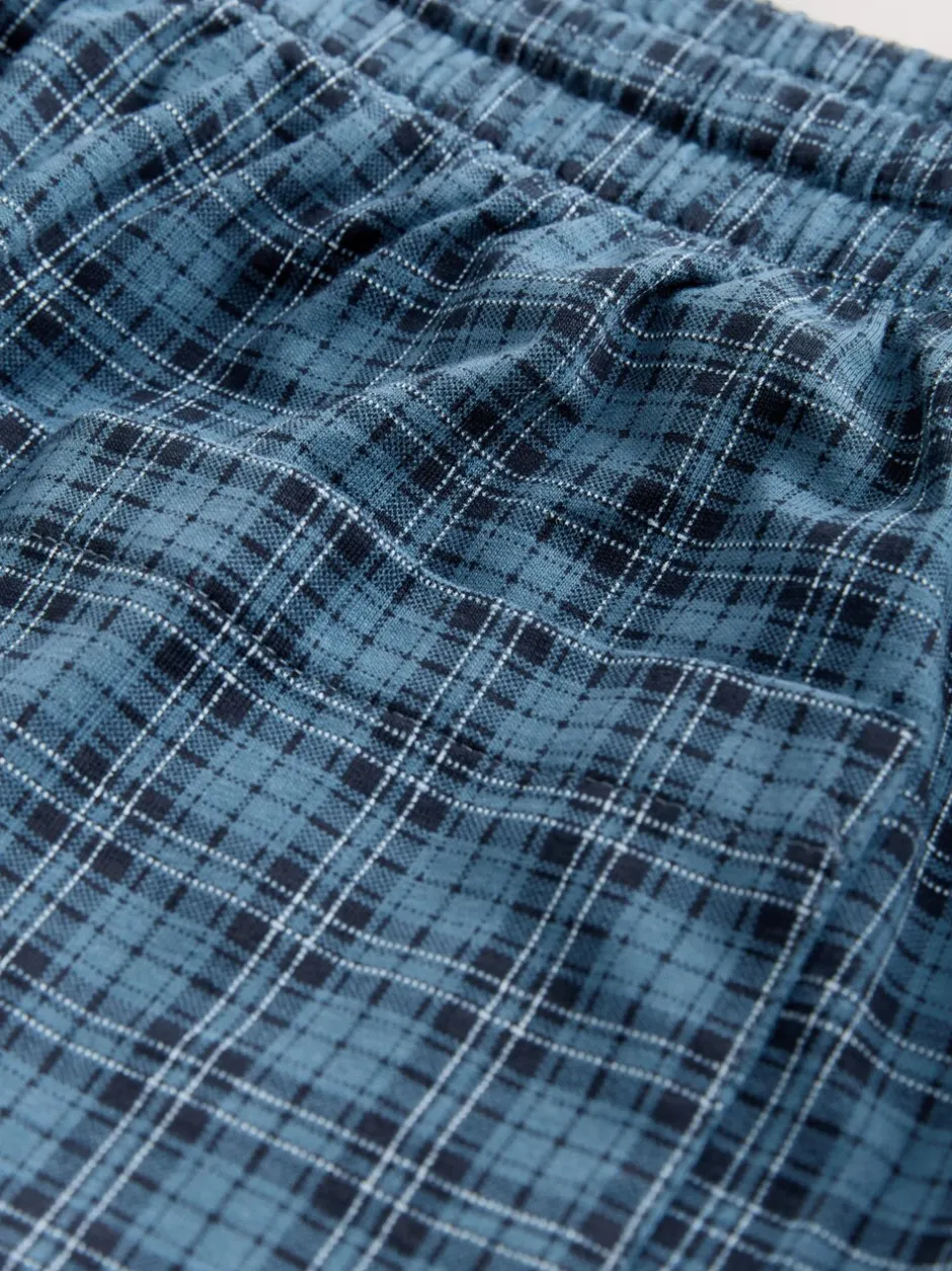 Pyjama's|Next Donkerblauw - Jersey Check Pyjamas Shorts 2 Pack