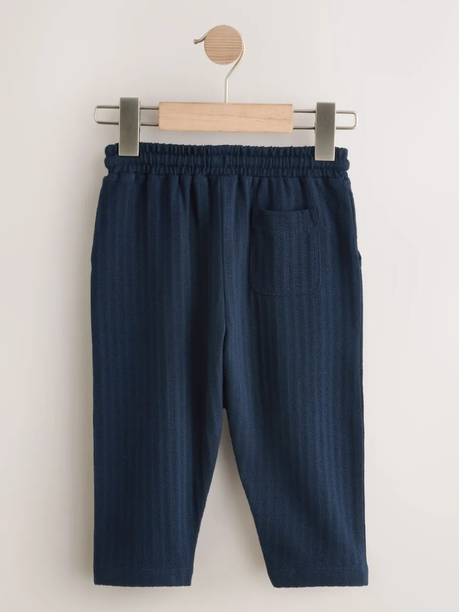 Jeans En Joggingbroeken|Next - Jersey joggingbroek met textuur (3 mnd-7 jr) Donkerblauw