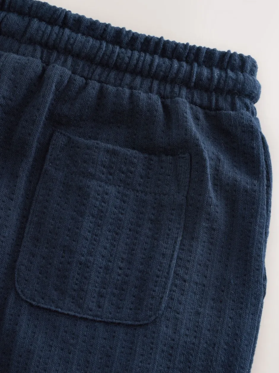 Jeans En Joggingbroeken|Next - Jersey joggingbroek met textuur (3 mnd-7 jr) Donkerblauw