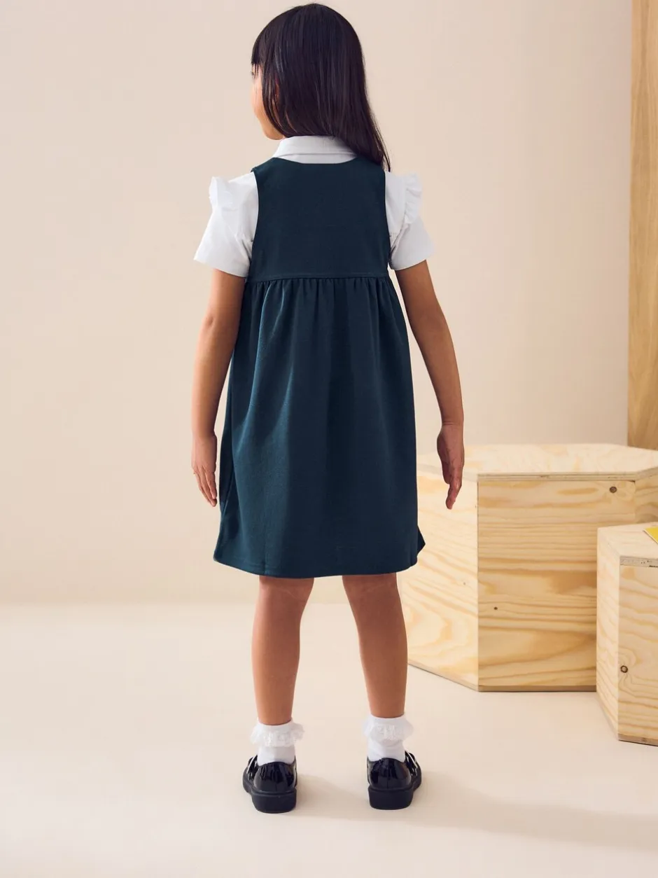 Schoolkleding|Next - Jersey schoolovergooier met stretch (3-14 jr) Donkerblauw