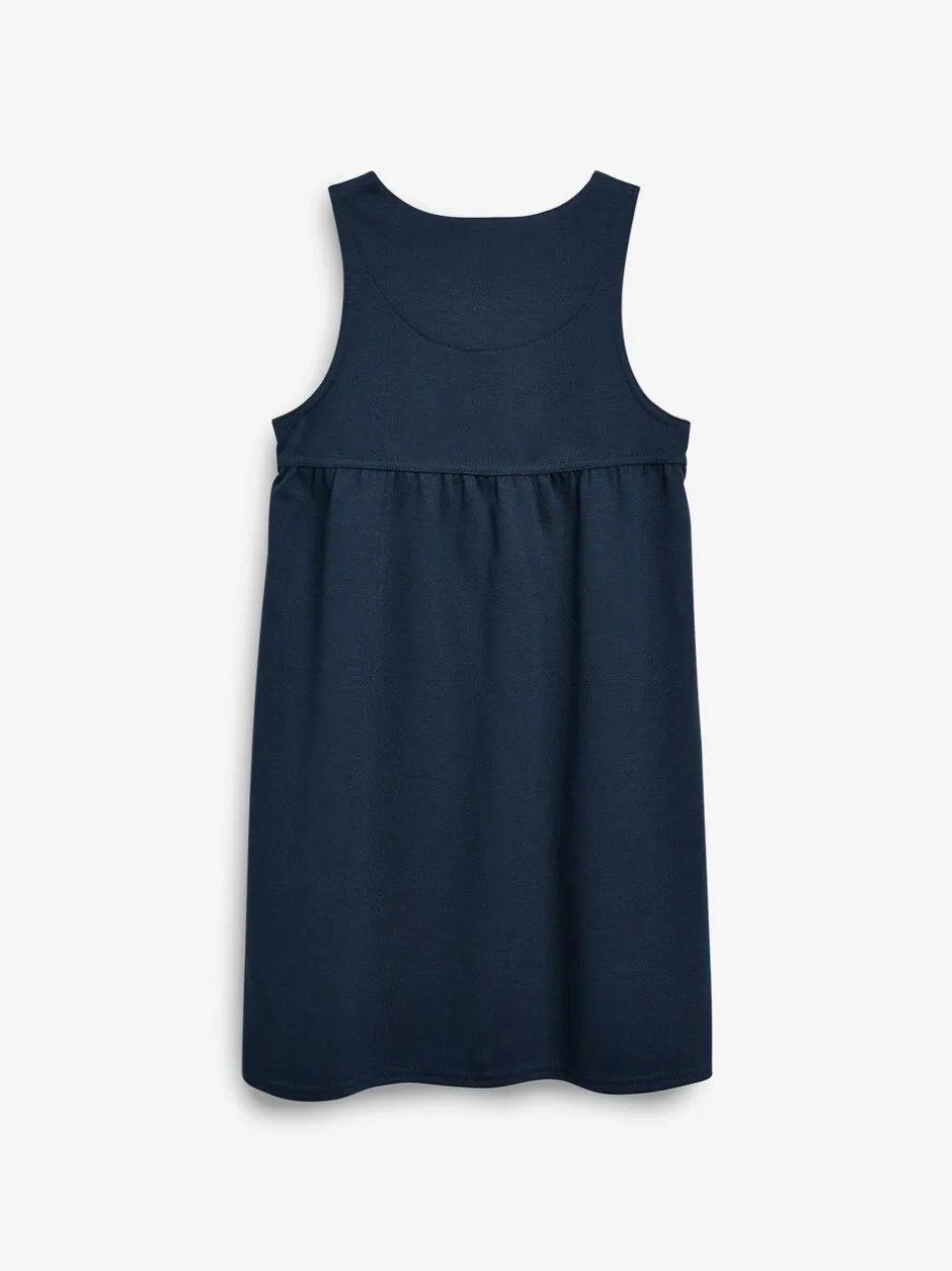 Schoolkleding|Next - Jersey schoolovergooier met stretch (3-14 jr) Donkerblauw