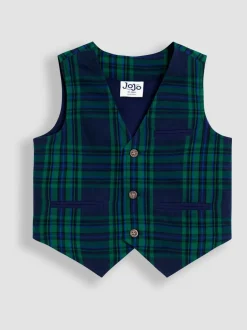 Kostuums En Herenvesten|Jojo Maman Bébé - 3-Piece Bow Tie Waistcoat & Shirt Set Donkerblauw