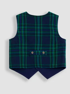 Kostuums En Herenvesten|Jojo Maman Bébé - 3-Piece Bow Tie Waistcoat & Shirt Set Donkerblauw