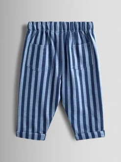 Jeans En Joggingbroeken|Jojo Maman Bébé - 2-Pack Stripe & Plain Joggers Donkerblauw