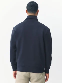 Sweaters En Hoody´S|Sweaters En Hoody´S*Next Donkerblauw - Kwartrits - Sweatshirt van jersey met hoog katoengehalte