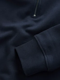 Sweaters En Hoody´S|Sweaters En Hoody´S*Next Donkerblauw - Kwartrits - Sweatshirt van jersey met hoog katoengehalte