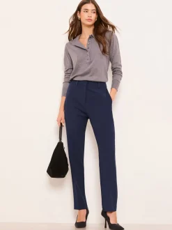 Kostuums En Werkkleding|Broeken*Lipsy - broek op maat met toelopende pijpen Donkerblauw