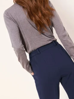 Kostuums En Werkkleding|Broeken|Lipsy - broek op maat met toelopende pijpen Donkerblauw