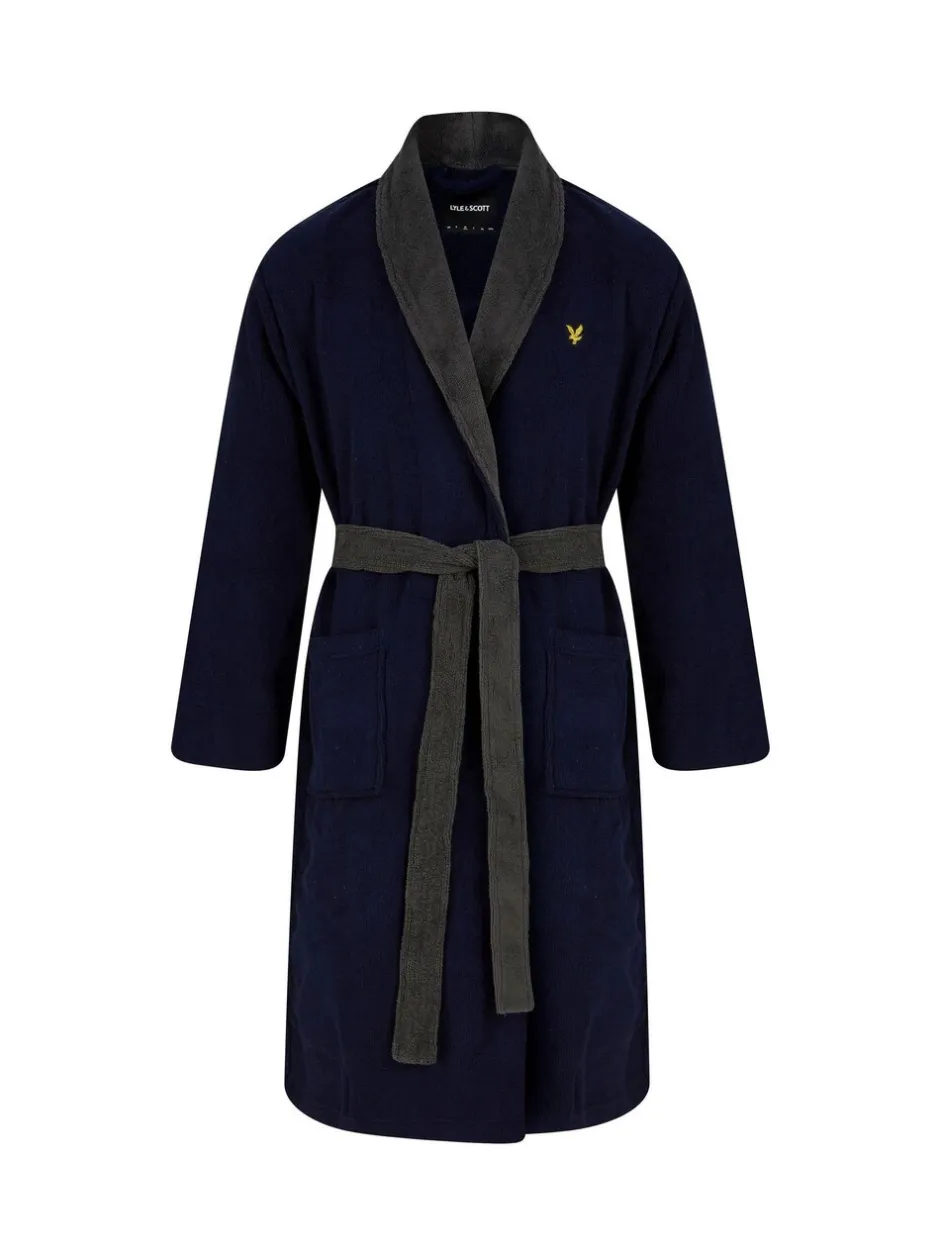 Kamerjassen En Badjassen|Lyle & Scott Donkerblauw - Adrian badjas