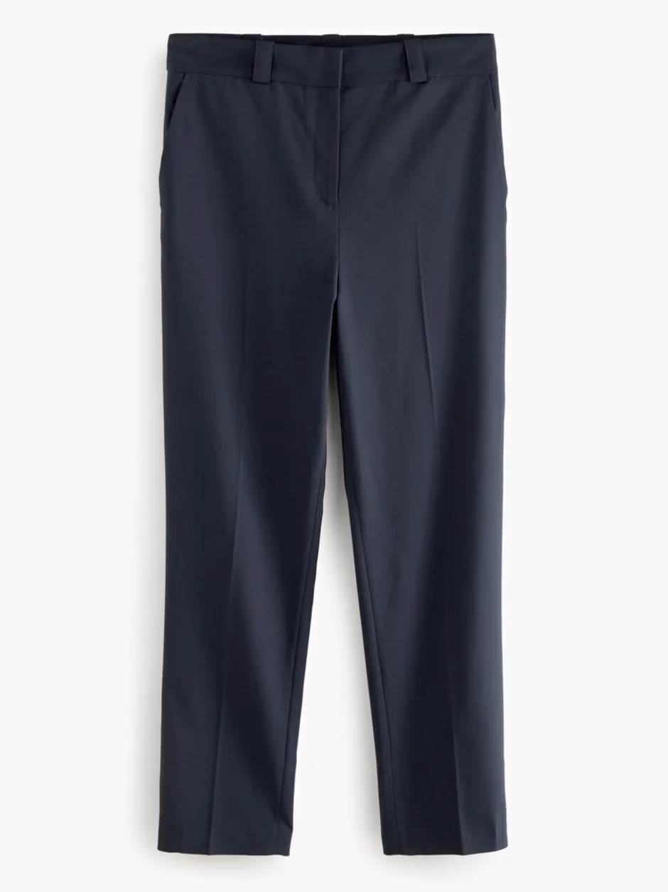 Kostuums En Werkkleding|Broeken*Next Donkerblauw - Maatgesneden slim fit broek van stevige stof