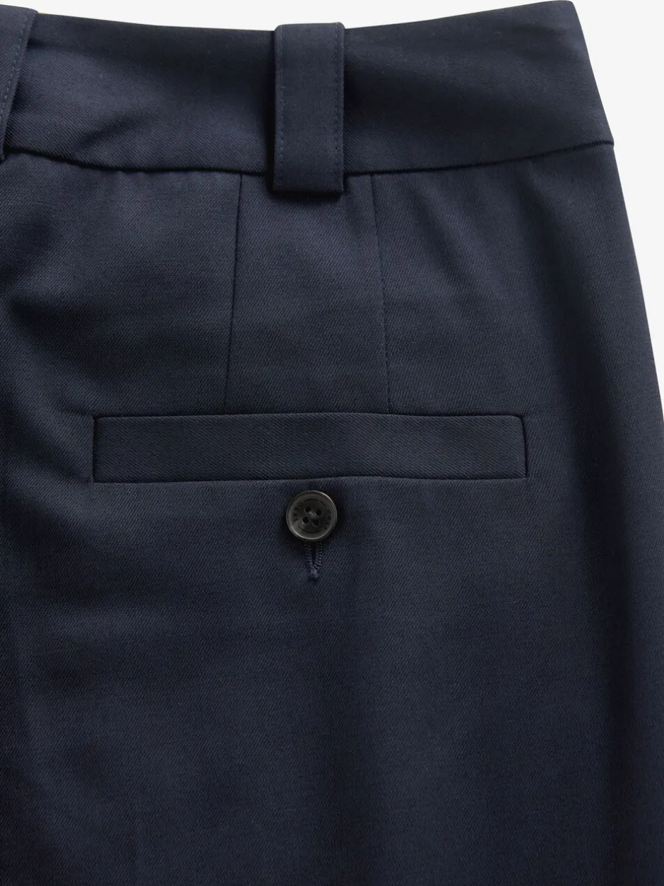 Kostuums En Werkkleding|Broeken*Next Donkerblauw - Maatgesneden slim fit broek van stevige stof