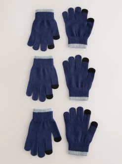 Mutsen, Handschoenen En Sjaals|Next - Magic handschoenen 3 paar (3-16jr) Donkerblauw