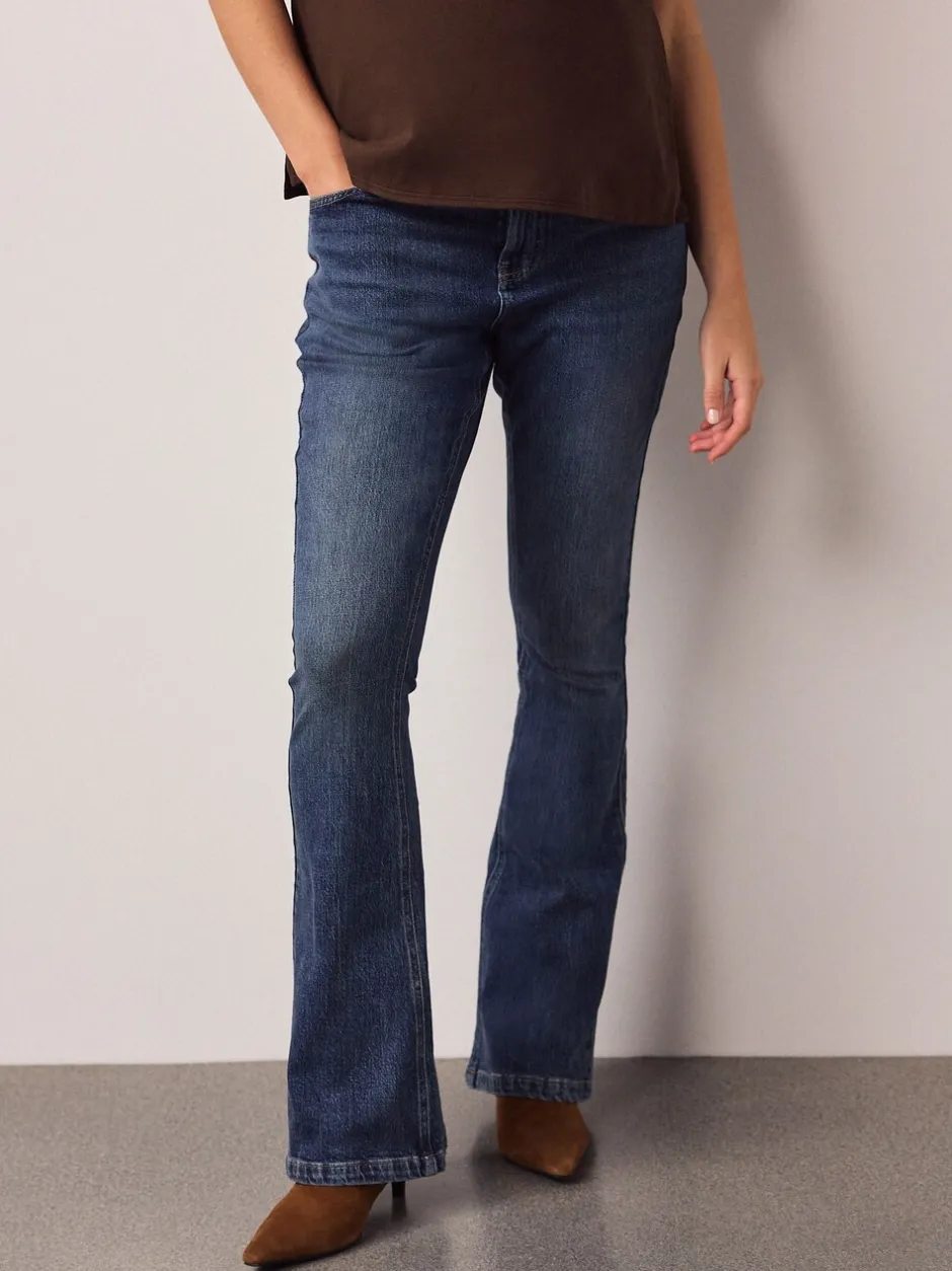 Jeans|Moederschap*Next Donkerblauw - Maternity Denim Flare Jeans