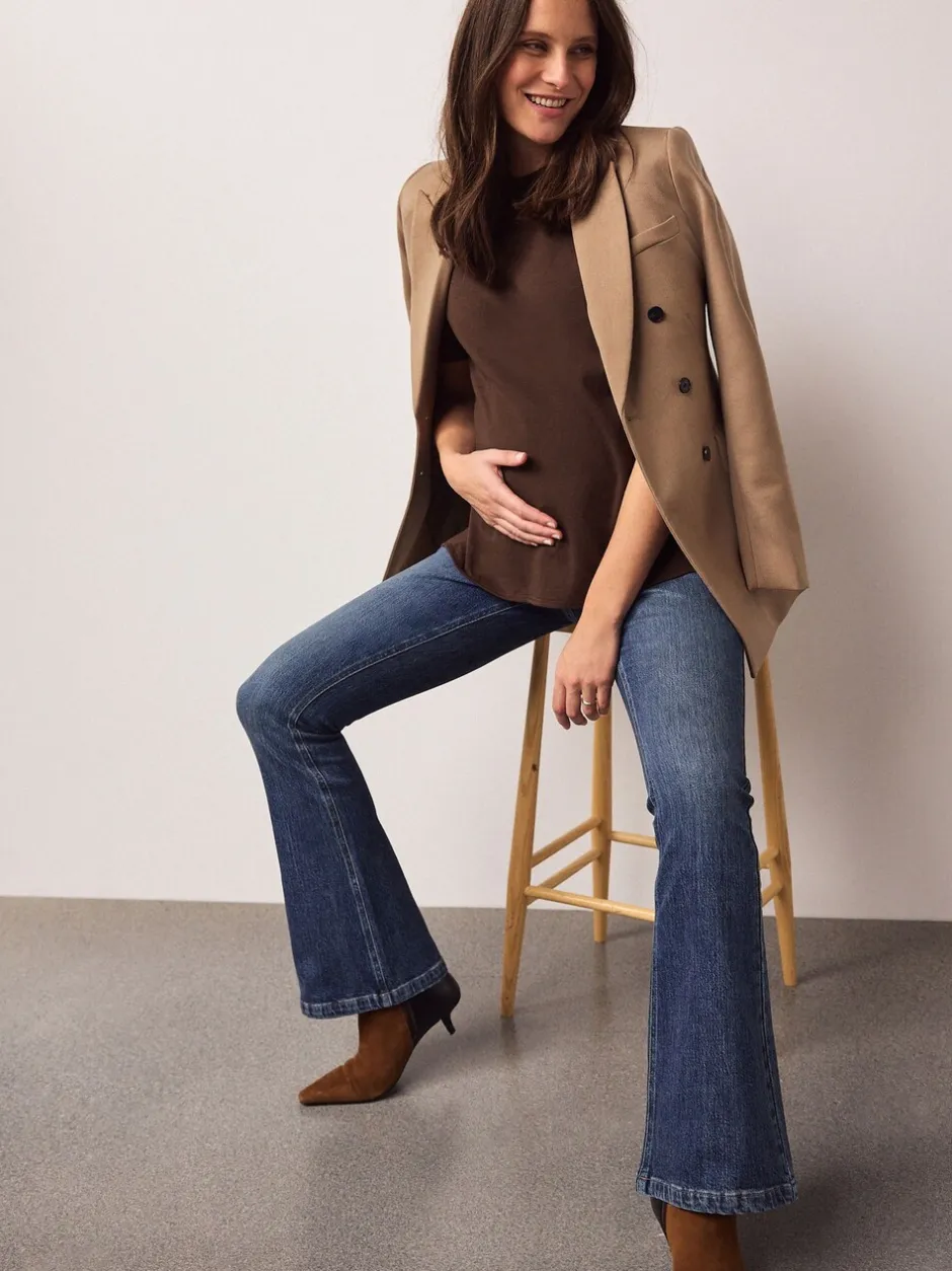 Jeans|Moederschap*Next Donkerblauw - Maternity Denim Flare Jeans
