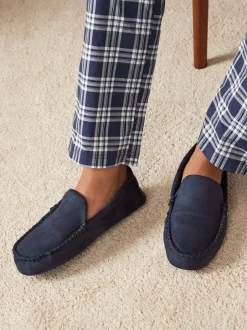 Pantoffels|Next - Moccasinpantoffels Donkerblauw