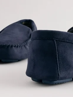 Pantoffels|Next - Moccasinpantoffels Donkerblauw