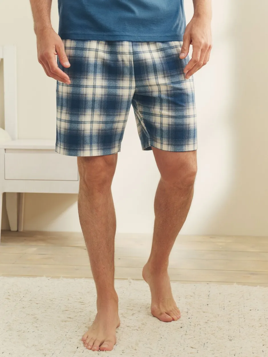 Pyjama's|Loungewear|Next - Motionflex behaaglijke pyjamaset met korte broek Donkerblauw