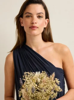 Gelegenheidskleding|Next Donkerblauw - Multiway mesh Maxi-jurk voor Bruiloftsgasten