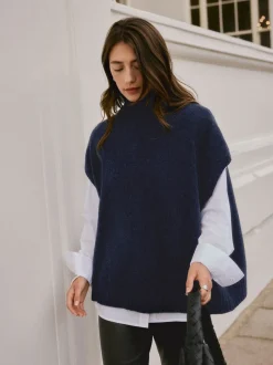 Jassen En Jacks|Next - N. Premium Knitted Tank Donkerblauw