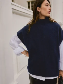 Jassen En Jacks|Next - N. Premium Knitted Tank Donkerblauw