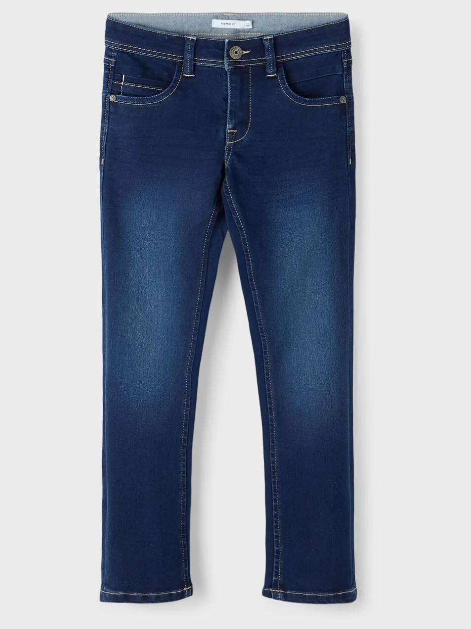 Jeans*Name It - slim-fit jeans voor jongens Donkerblauw