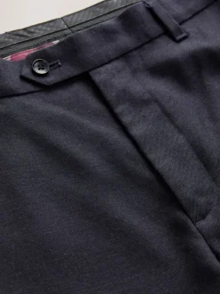 Formele Broek*Next - Normale Pasvorm - Signature - 100% Wollen broek met Motion Flex-tailleband Donkerblauw