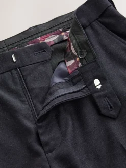 Formele Broek*Next - Normale Pasvorm - Signature - 100% Wollen broek met Motion Flex-tailleband Donkerblauw