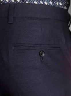 Formele Broek*Next - Normale Pasvorm - Signature - 100% Wollen broek met Motion Flex-tailleband Donkerblauw