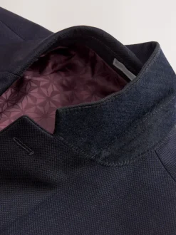 Blazers En Business-Jasjes|Pakken*Next - Normale Pasvorm - Kostuum met textuur: colbert Donkerblauw