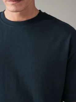 T-Shirts En Hemden*Next Donkerblauw - Normale Pasvorm - Zwaar T-shirt