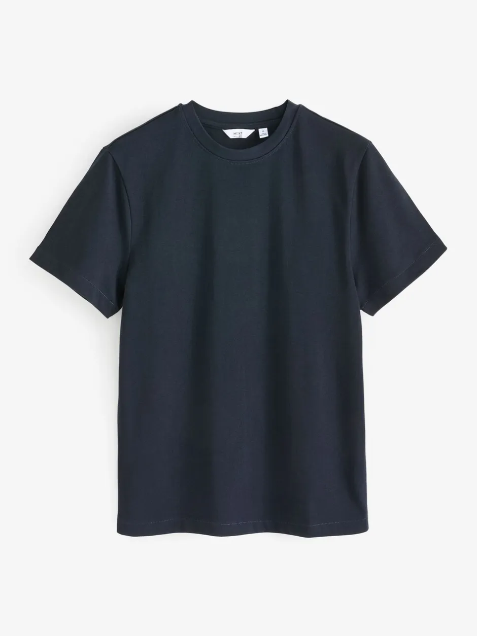 T-Shirts En Hemden*Next Donkerblauw - Normale Pasvorm - Zwaar T-shirt