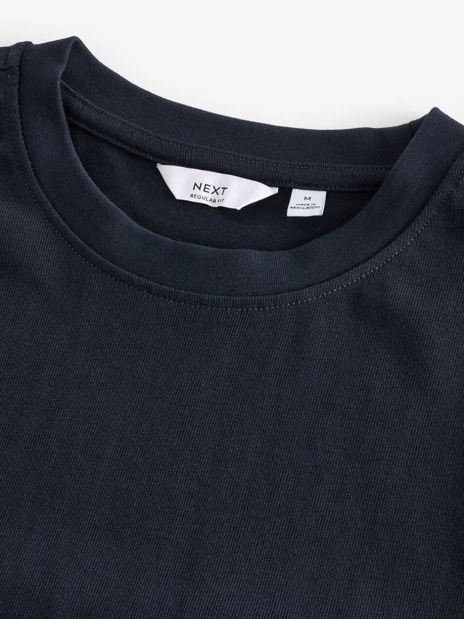 T-Shirts En Hemden*Next Donkerblauw - Normale Pasvorm - Zwaar T-shirt