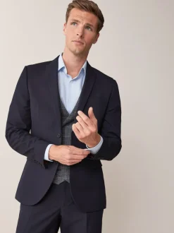 Blazers En Business-Jasjes|Pakken*Next - Normale Pasvorm - Kostuum met twee knopen: colbert Donkerblauw