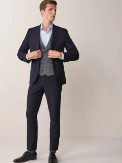 Blazers En Business-Jasjes|Pakken*Next - Normale Pasvorm - Kostuum met twee knopen: colbert Donkerblauw