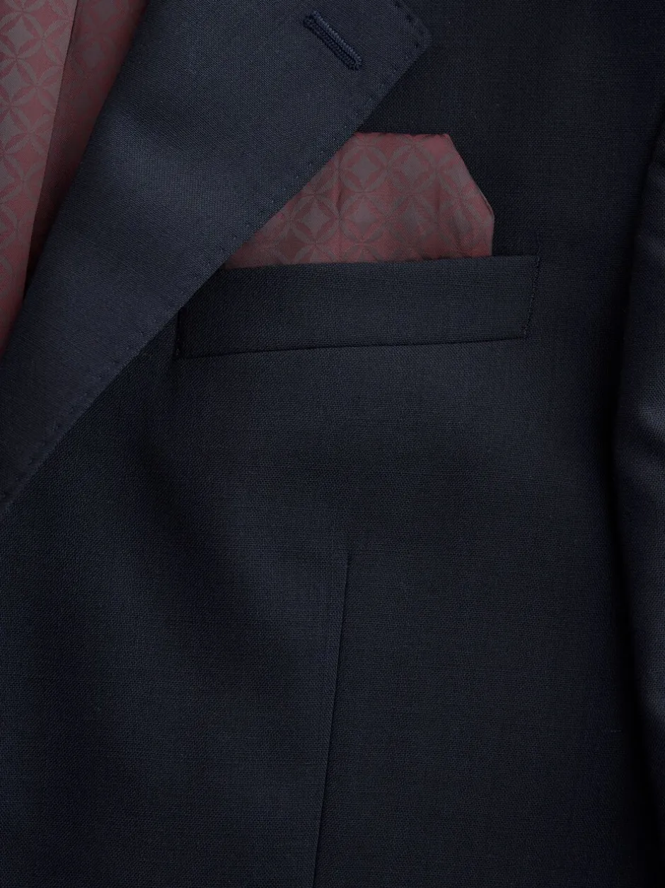 Blazers En Business-Jasjes|Pakken*Next - Normale Pasvorm - Signature Nova Fides 100% Italian Wool Suit Jacket Donkerblauw