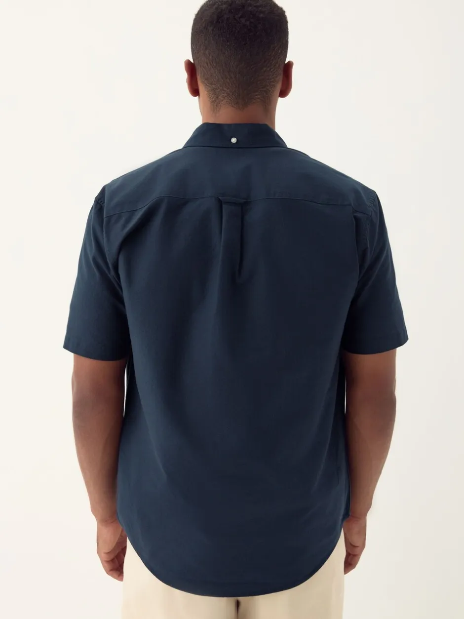 Formele Overhemden|Shirts|Next Donkerblauw - Normale Pasvorm - Oxford-overhemd met korte mouwen