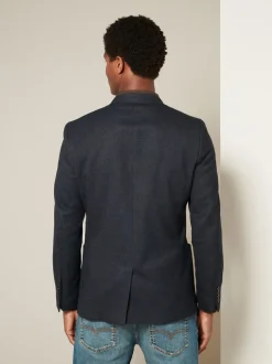 Blazers En Business-Jasjes*Next - Normale Pasvorm - Modieuze blazer met textuur Donkerblauw