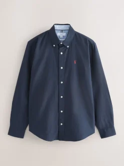 Formele Overhemden|Shirts|Next Donkerblauw - Normale Pasvorm - Oxford-hemd met lange mouwen