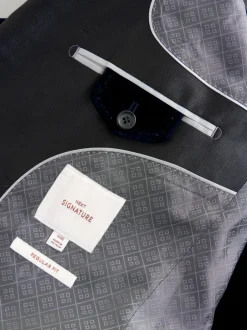 Smokings En Feestkleding|Next - Normale Pasvorm - Signature Pontoglio Italiaanse fluwelen blazer Donkerblauw
