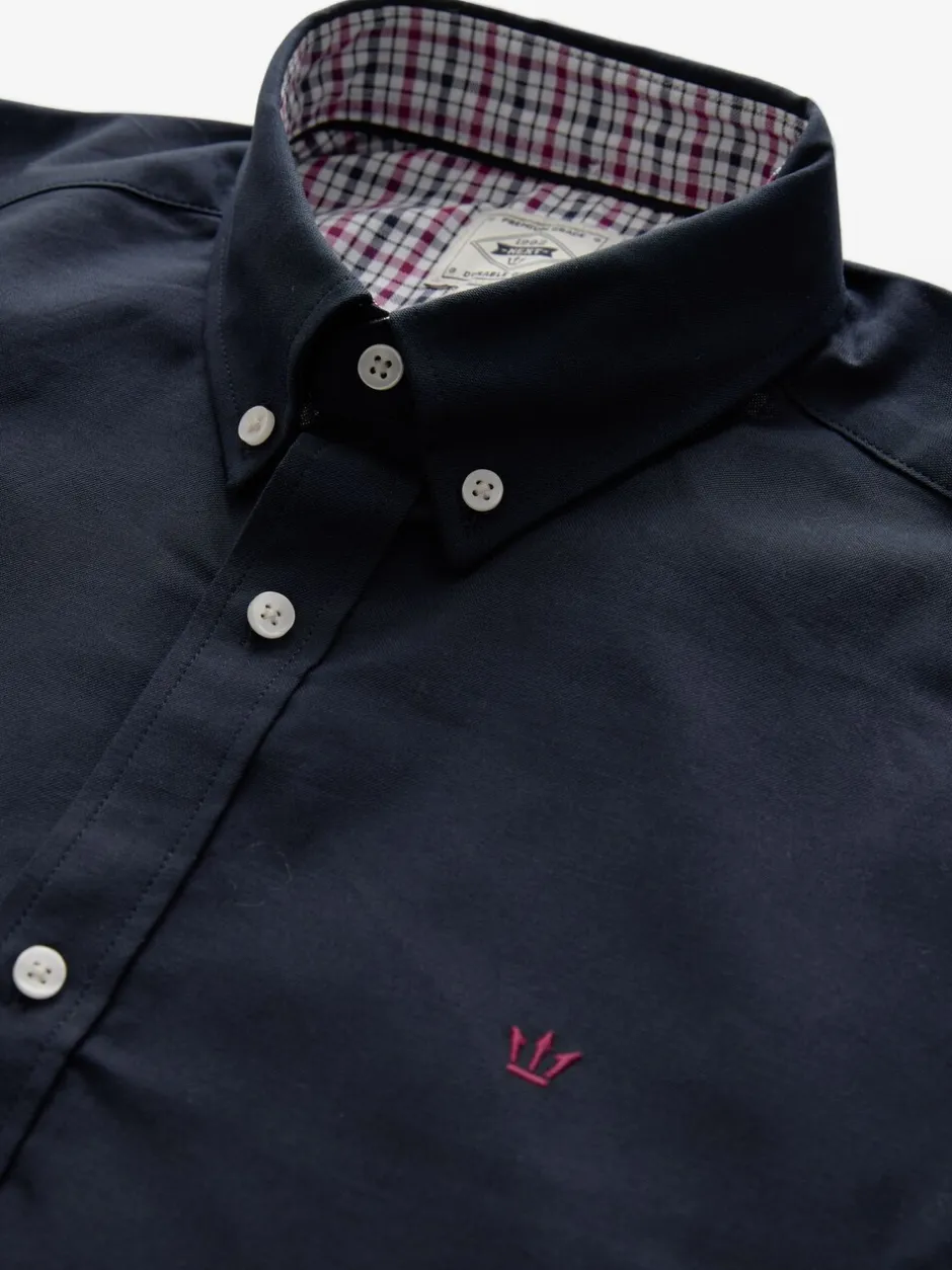 Formele Overhemden|Shirts|Next Donkerblauw - Oxford-stretchoverhemd met lange mouwen