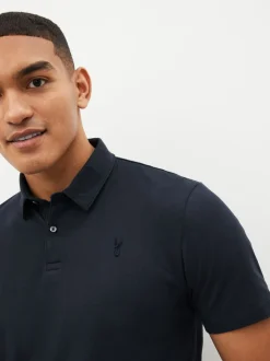 Poloshirts|T-Shirts En Hemden*Next - Polo met korte mouwen Donkerblauw