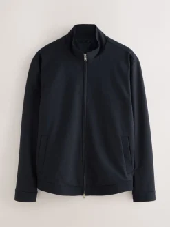 Blazers En Business-Jasjes*Next - Premium slimme opstaande kraag met rits en wol Donkerblauw