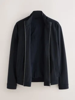 Blazers En Business-Jasjes*Next - Premium slimme opstaande kraag met rits en wol Donkerblauw