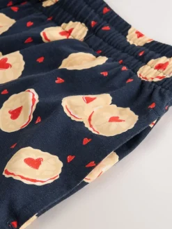 Pyjama's|Loungewear*Next Donkerblauw - Printed Short Sleeve Jersey Pyjamas Set